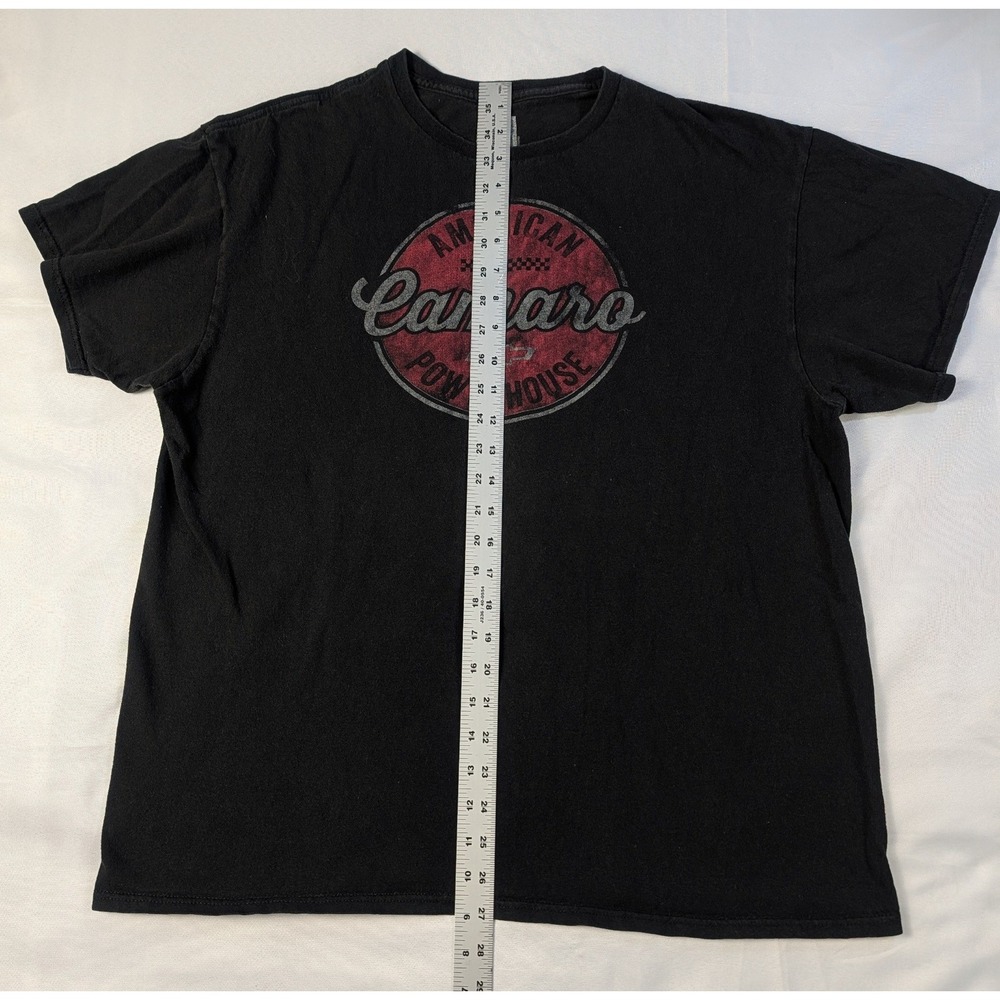 GM American Camaro Powerhouse Graphic T-Shirt Mens XL Black Short Sleeve Cotton - Picture 8 of 10